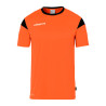 MAILLOT UHLSPORT SQUAD 27 MC ORANGE FLUO/NOIR