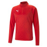 PUMA TEAMLIGA 1/4 ZIP TOP GRAPHIC ROUGE