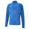 PUMA TEAMLIGA 1/4 ZIP TOP GRAPHIC BLEU
