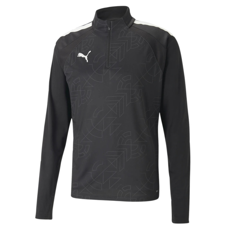 PUMA TEAMLIGA TRAINING 1/4 ZIP TOP GRAPHIC NOIR