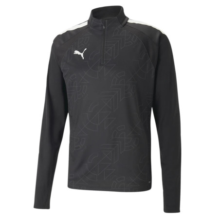 PUMA TEAMLIGA TRAINING 1/4 ZIP TOP GRAPHIC NOIR