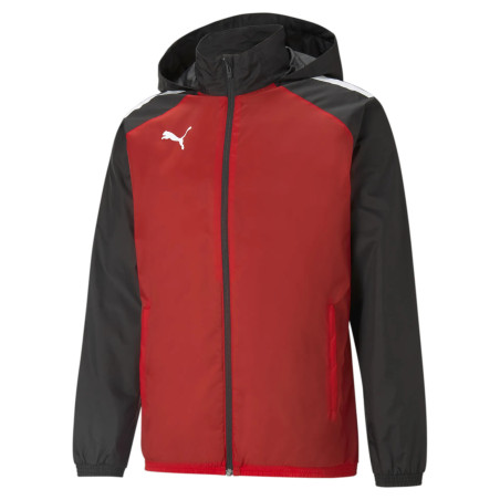 PUMA TEAMLIGA ALL WEATHER JACKET ROUGE