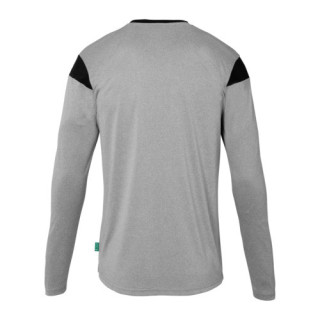 MAILLOT UHLSPORT SQUAD 27 ML GRIS FONCE CHINE/NOIR