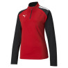 PUMA TEAMLIGA 1/4 ZIP TOP WMN ROUGE