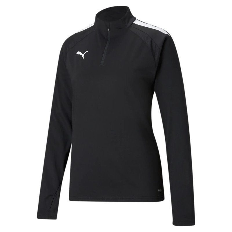 PUMA TEAMLIGA 1/4 ZIP TOP WMN NOIR
