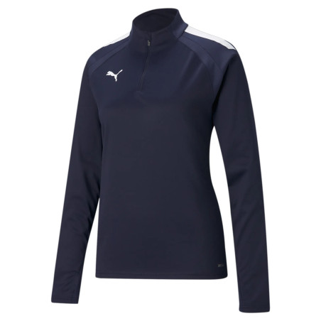 PUMA TEAMLIGA 1/4 ZIP TOP WMN BLEU MARINE