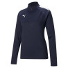 PUMA TEAMLIGA 1/4 ZIP TOP WMN BLEU MARINE