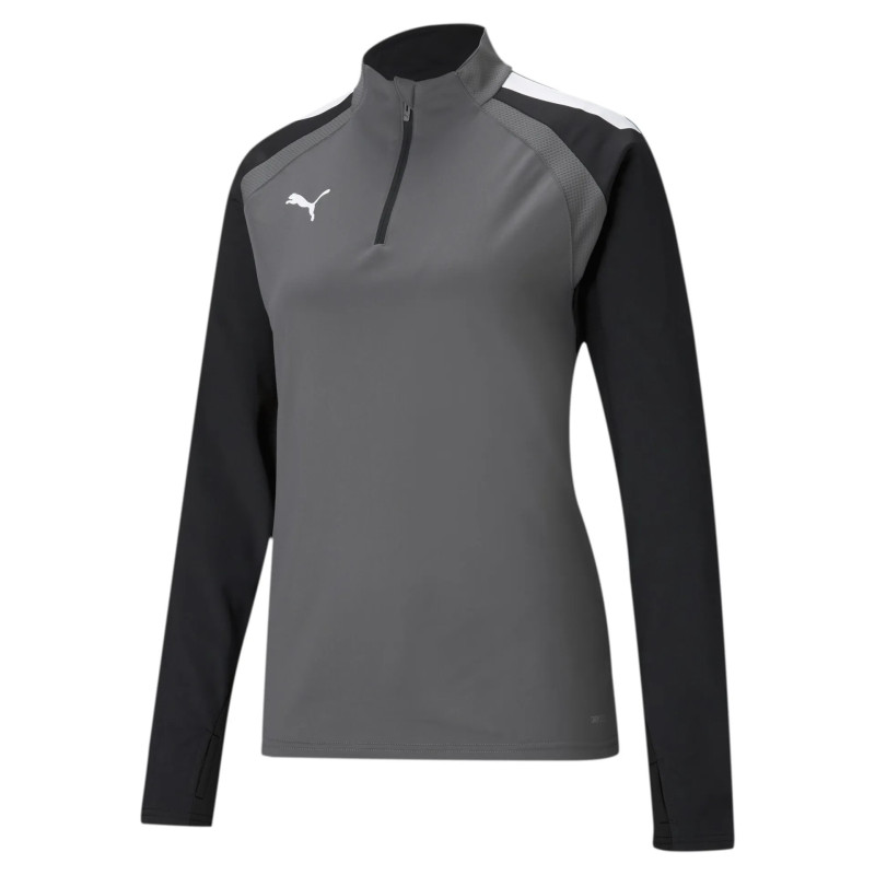 PUMA TEAMLIGA 1/4 ZIP TOP WMN GRIS
