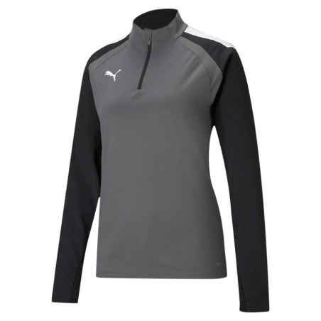 PUMA TEAMLIGA 1/4 ZIP TOP WMN GRIS