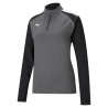 PUMA TEAMLIGA 1/4 ZIP TOP WMN GRIS