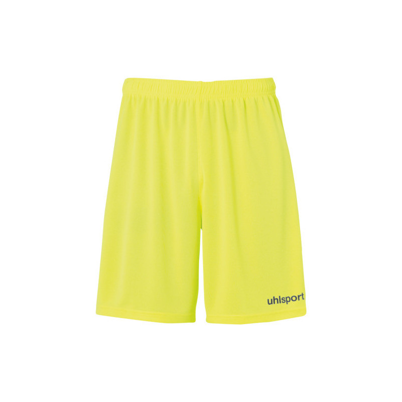 UHLSPORT CENTER BASIC SHORT WITHOUT SLIP JAUNE FLUO/NOIR