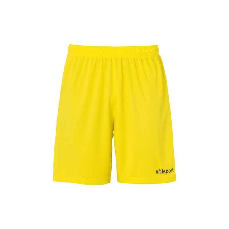 UHLSPORT CENTER BASIC SHORT WITHOUT SLIP JAUNE CITRON/NOIR