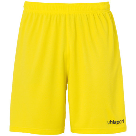 UHLSPORT CENTER BASIC SHORT WITHOUT SLIP JAUNE CITRON/NOIR