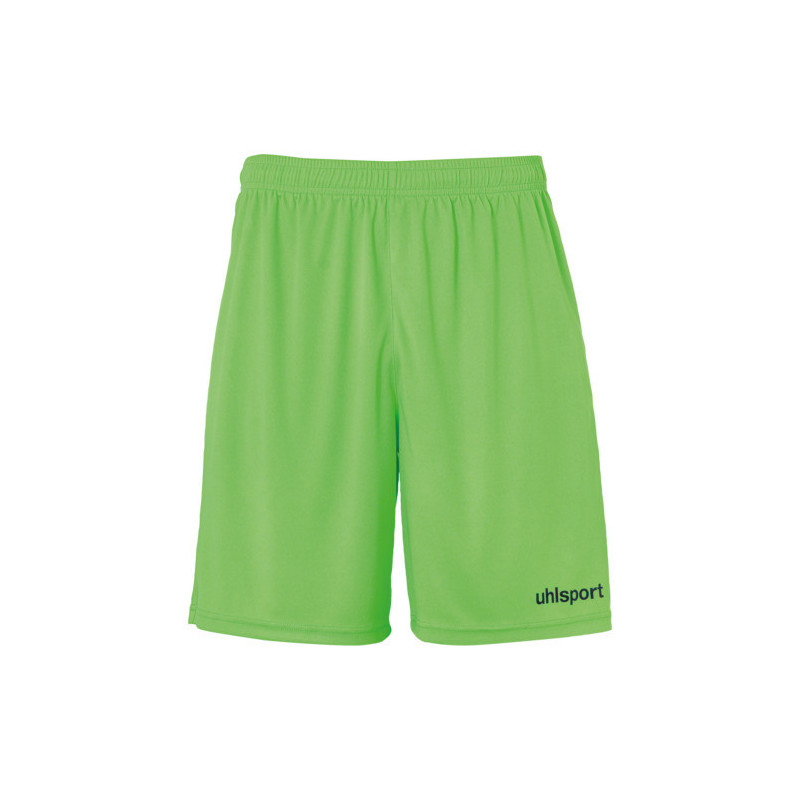 UHLSPORT CENTER BASIC SHORT WITHOUT SLIP VERT FLUO/NOIR