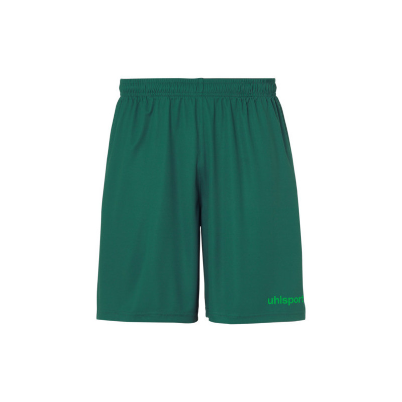 UHLSPORT CENTER BASIC SHORT WITHOUT SLIP VERT SAPIN/VERT FLUO