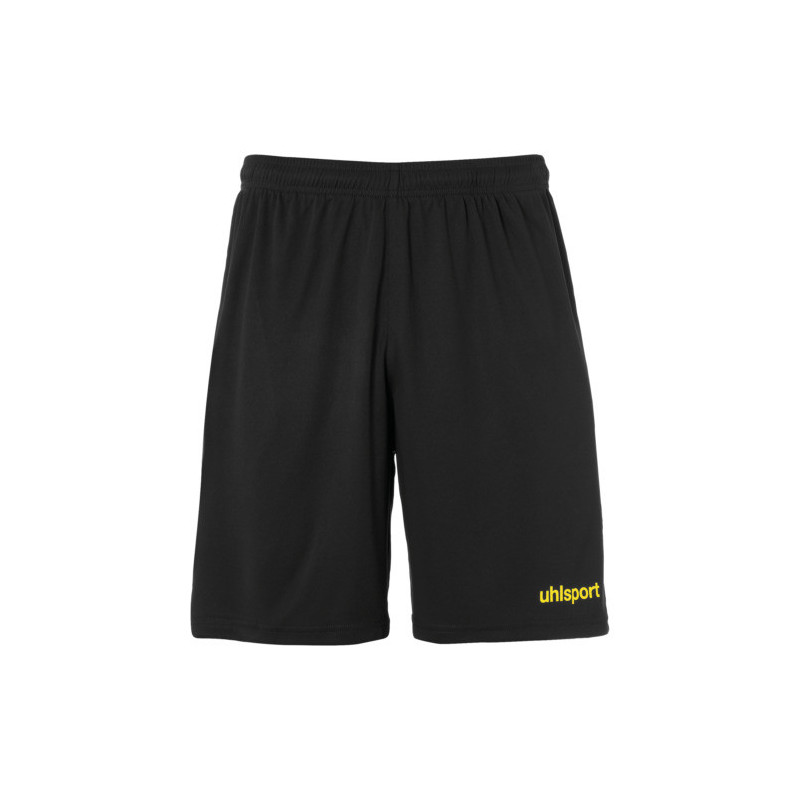 UHLSPORT CENTER BASIC SHORT WITHOUT SLIP NOIR/JAUNE CITRON