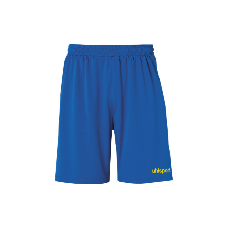 UHLSPORT CENTER BASIC SHORT WITHOUT SLIP AZUR/JAUNE CITRON