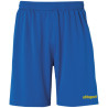 UHLSPORT CENTER BASIC SHORT WITHOUT SLIP AZUR/JAUNE CITRON