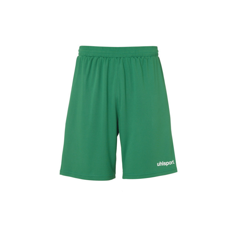 UHLSPORT CENTER BASIC SHORT WITHOUT SLIP VERT/BLANC