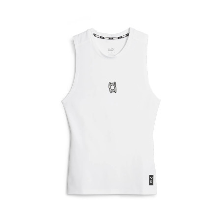 PUMA HOOPS TEAM SS TOP BASELAYER BLANC